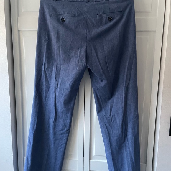 Banana Republic Logan Fit Blue Plaid Trousers Size 8s - Picture 5 of 5